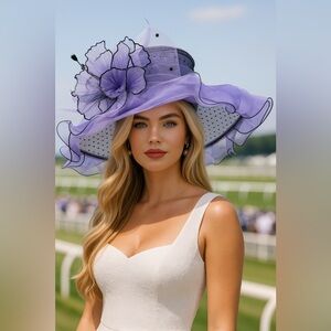 Elegant Purple Floral Women's Hat